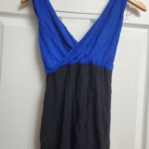 International Concepts Petite Black/Blue Shirt - Size S